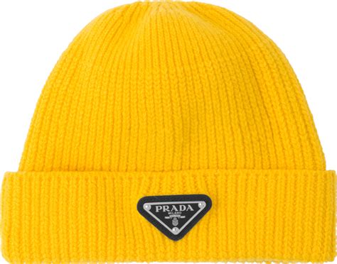 prada yellow beanie|Prada cap price.